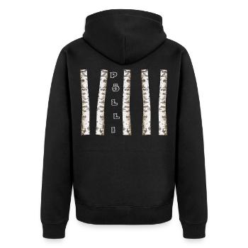 EULE - Unisex Premium Bio Zip Hoodie - Schwarz - Hinten - Nico (187cm)