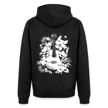 Bande dessinée Ukulélé - Veste à capuche bio Premium Unisexe - noir - Dos - Nico (187cm)