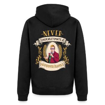 Cadeau de spécialiste en réadaptation physiothérapeute - Veste à capuche bio Premium Unisexe - noir - Dos - Nico (187cm)
