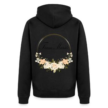 Team Mariée - Veste à capuche bio Premium Unisexe - noir - Dos - Nico (187cm)