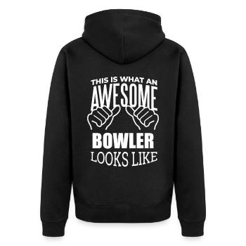 bowling - Veste à capuche bio Premium Unisexe - noir - Dos - Nico (187cm)