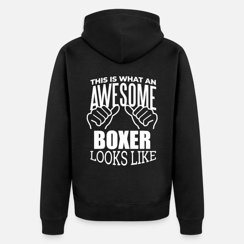 boxe - Veste à capuche bio Premium Unisexe - noir