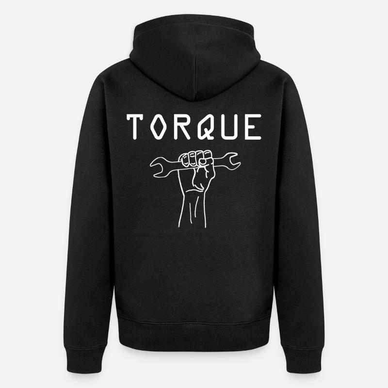 Torque Drehmoment - Unisex Premium Bio Zip Hoodie - Schwarz
