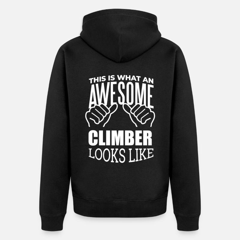 grimpeur - Veste à capuche bio Premium Unisexe - noir