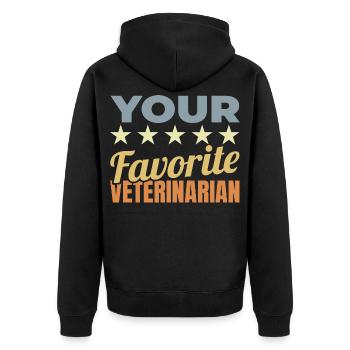 Votre vétérinaire préféré - Veste à capuche bio Premium Unisexe - noir - Dos - Nico (187cm)