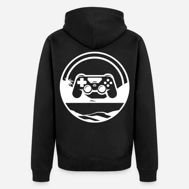 Graphismes de jeux vidéo - Veste à capuche bio Premium Unisexe - noir