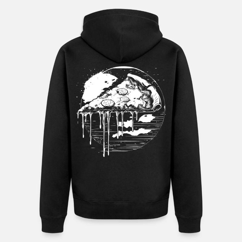 Graphique de pizza - Veste à capuche bio Premium Unisexe - noir