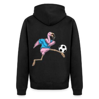 Flamingo Joueur de football Football - Veste à capuche bio Premium Unisexe - noir - Dos - Nico (187cm)
