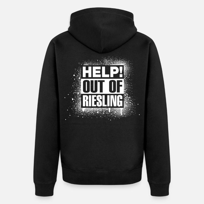 AIDE! Hors Riesling - Veste à capuche bio Premium Unisexe - noir