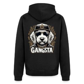 Goldendoodle Gangsta Cadeau Golden Doodle Chien - Veste à capuche bio Premium Unisexe - noir - Dos - Nico (187cm)