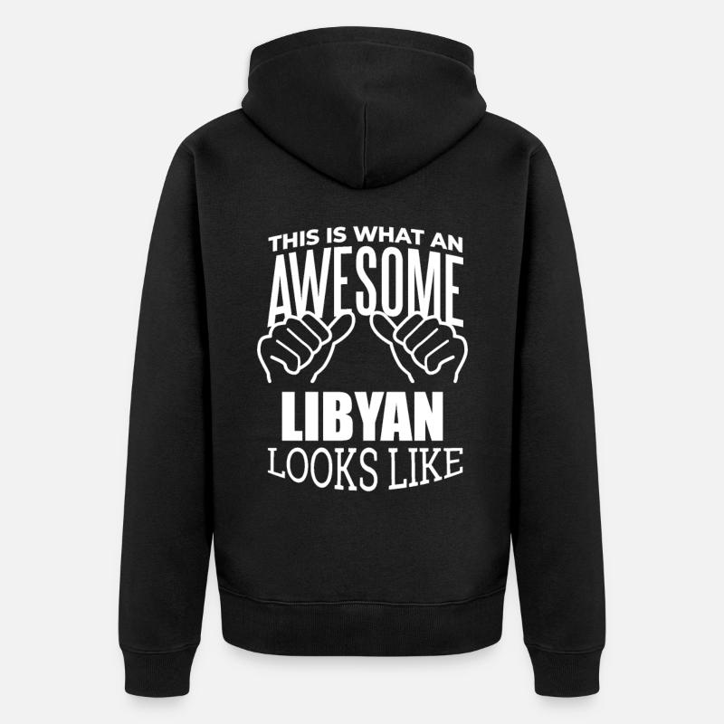 libyen - Veste à capuche bio Premium Unisexe - noir