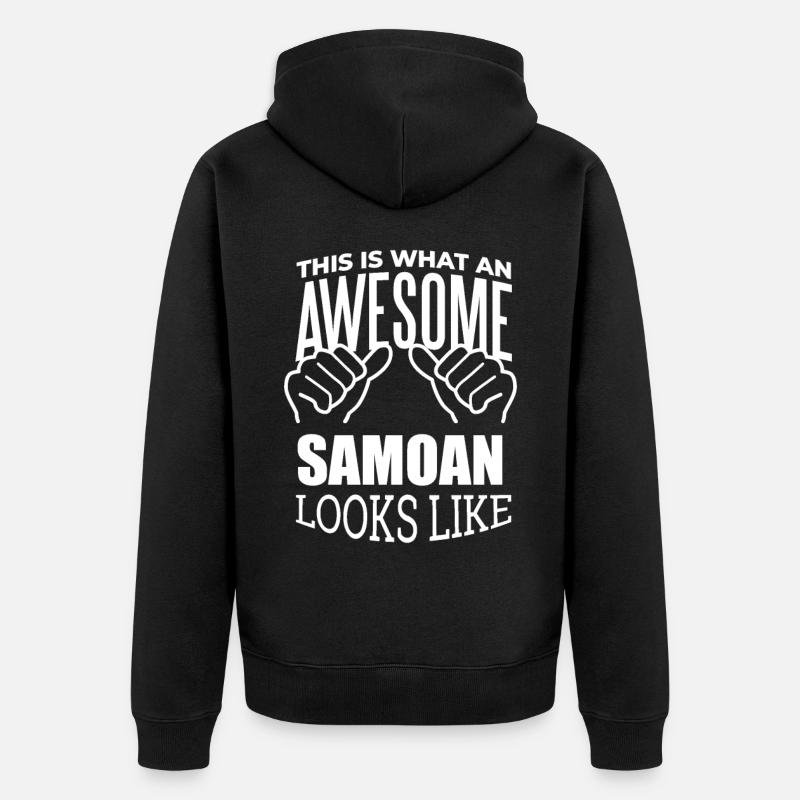 Samoa - Unisex Premium Bio Zip Hoodie - Schwarz