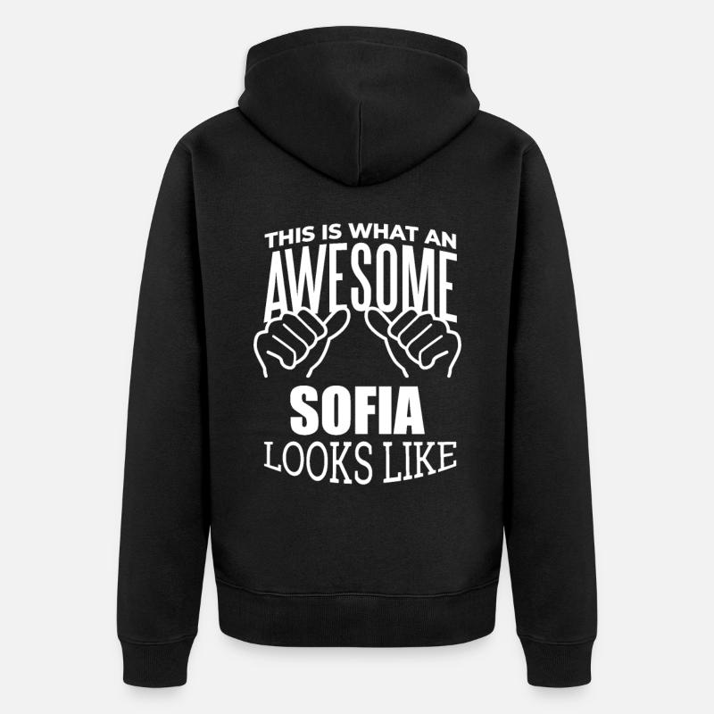 Sofia - Veste à capuche bio Premium Unisexe - noir