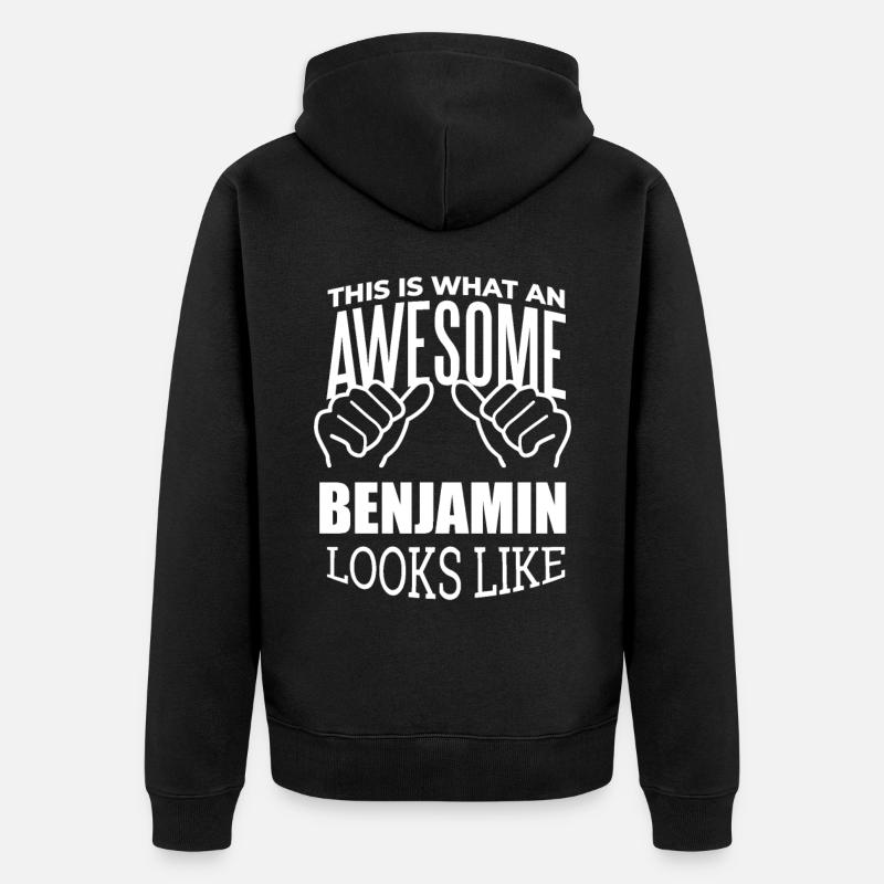 Benjamin - Veste à capuche bio Premium Unisexe - noir