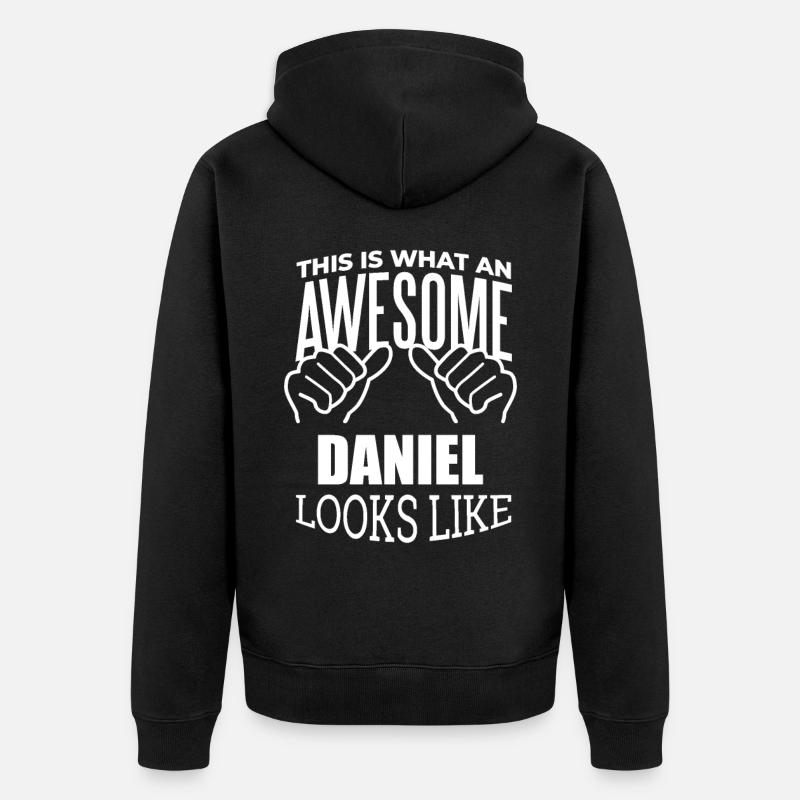Daniel - Unisex Premium Bio Zip Hoodie - Schwarz
