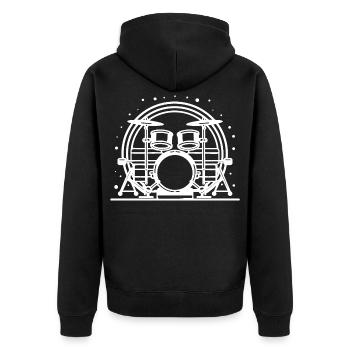 Percussion - Veste à capuche bio Premium Unisexe - noir - Dos - Nico (187cm)