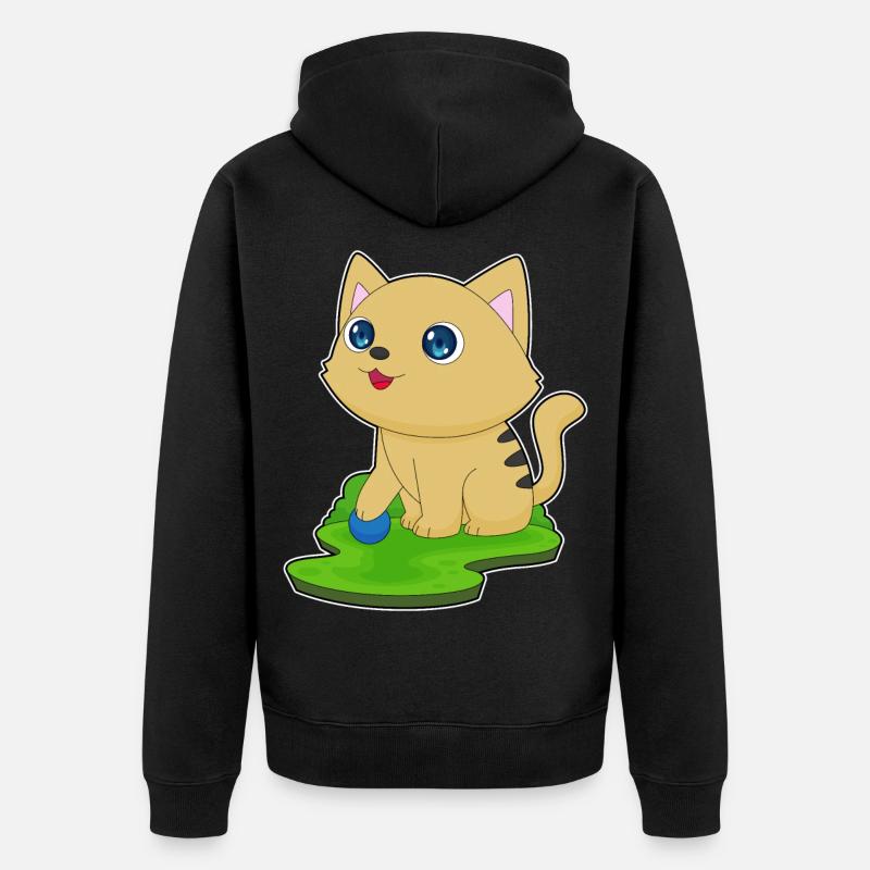 Jeu de chat - Veste à capuche bio Premium Unisexe - noir