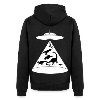 La sauvegarde des dinosaures - Veste à capuche bio Premium Unisexe - noir - Dos - Nico (187cm)
