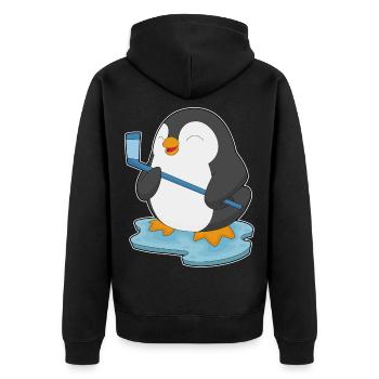 Penguin Hockey Stick de hockey sur glace - Veste à capuche bio Premium Unisexe - noir - Dos - Nico (187cm)