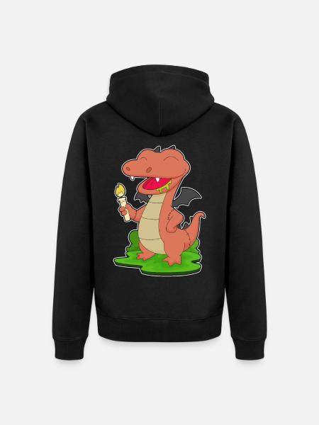 Dragon Halloween Candle - Unisex Premium Organic Zip Hoodie - black