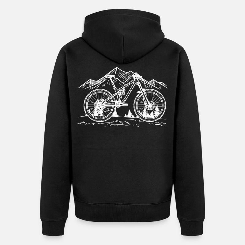 Dessin VTT - Veste à capuche bio Premium Unisexe - noir