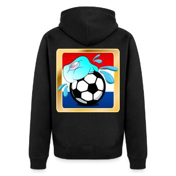 HOLLANDE - FOOTBALL HOT SUMMER PAYS-BAS - Veste à capuche bio Premium Unisexe - noir - Dos - Nico (187cm)