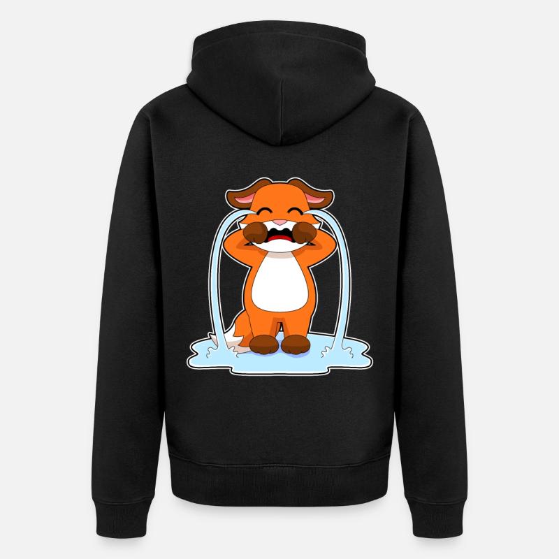 Le renard pleure - Veste à capuche bio Premium Unisexe - noir