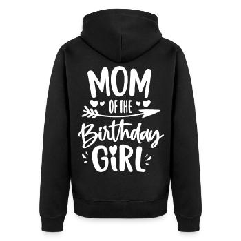 Cadeau d’anniversaire de la mère de la fille d’anniversaire de la maman de l’anniversaire - Veste à capuche bio Premium Unisexe - noir - Dos - Nico (187cm)