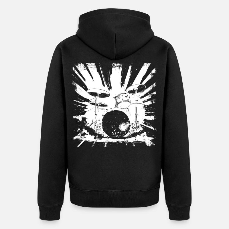 Graphiques de batterie - Veste à capuche bio Premium Unisexe - noir