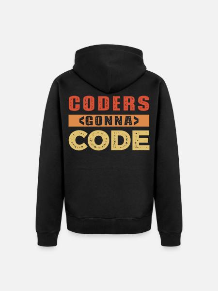 Developer Saying - Unisex Premium Organic Zip Hoodie - black