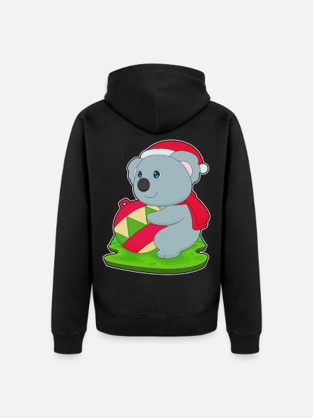 Cloche de Noël Koala - Veste à capuche bio Premium Unisexe - noir