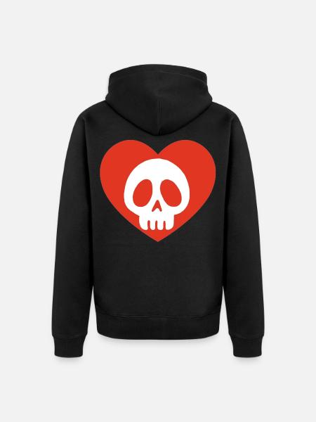 Mortal Love - Unisex Premium Organic Zip Hoodie - black