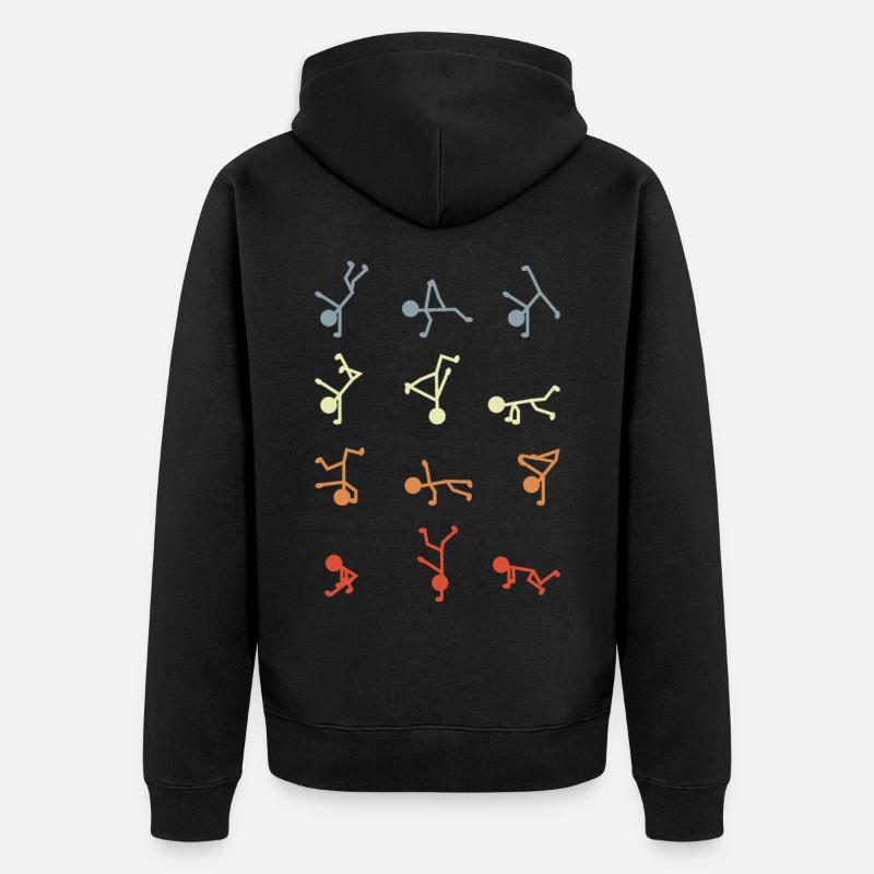 Figurines bâton breakdancer - Veste à capuche bio Premium Unisexe - noir