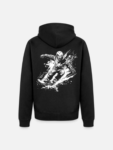 Snowboarders - Veste à capuche bio Premium Unisexe - noir