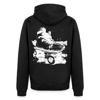Graphique Patins à roulettes - Veste à capuche bio Premium Unisexe - noir - Dos - Nico (187cm)