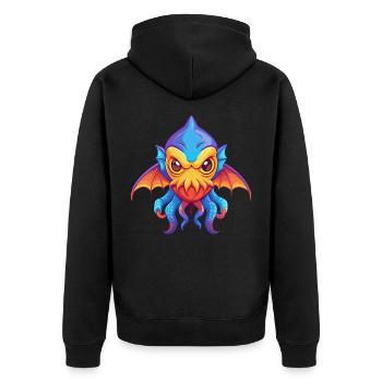 vampire calmar coloré kawaii dessin animé animal marin - Veste à capuche bio Premium Unisexe - noir - Dos - Nico (187cm)