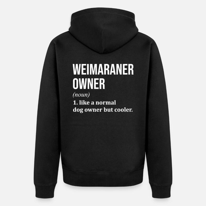 Weimaraner - Veste à capuche bio Premium Unisexe - noir
