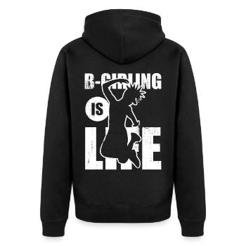 B Girling - Veste à capuche bio Premium Unisexe - noir - Dos - Nico (187cm)