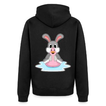Lapin Flamant - Veste à capuche bio Premium Unisexe - noir - Dos - Nico (187cm)