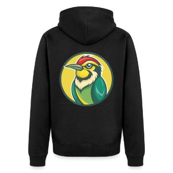 Bienenfresser Niedlich Kawaii Cartoon Clipart Haustier Tier - Unisex Premium Bio Zip Hoodie - Schwarz - Hinten - Nico (187cm)