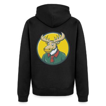 orignal mignon Kawaii dessin animé Clipart animal de compagnie - Veste à capuche bio Premium Unisexe - noir - Dos - Nico (187cm)