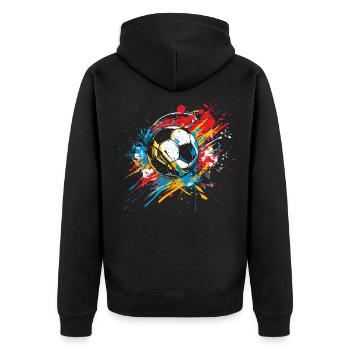 Football Graffiti Street Art - Veste à capuche bio Premium Unisexe - noir - Dos - Nico (187cm)