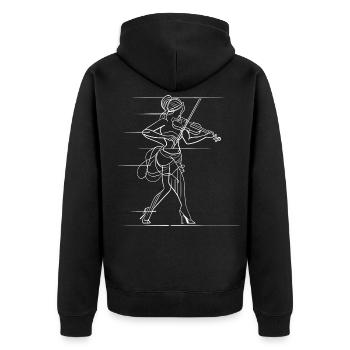 Violoniste - Veste à capuche bio Premium Unisexe - noir - Dos - Nico (187cm)