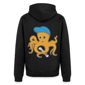 Journal Octopus - Veste à capuche bio Premium Unisexe - noir - Dos - Nico (187cm)