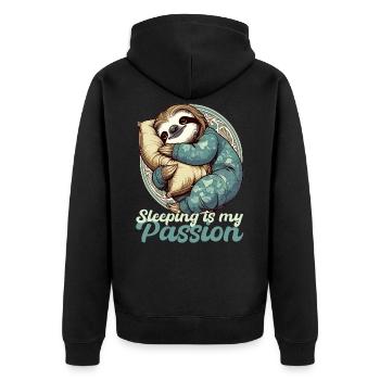 Cadeau de la passion endormie de la paresse - Veste à capuche bio Premium Unisexe - noir - Dos - Nico (187cm)