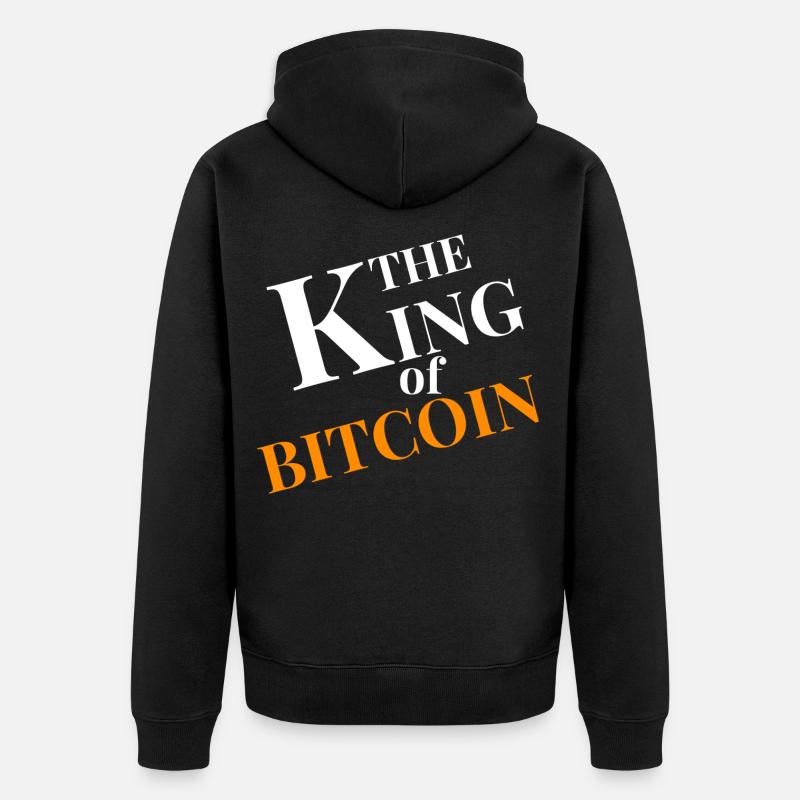 Roi du graphique Bitcoin - Veste à capuche bio Premium Unisexe - noir