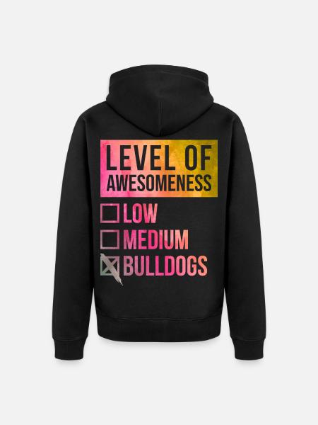Bulldog Bulldog Bulldog - Unisex Premium Organic Zip Hoodie - black