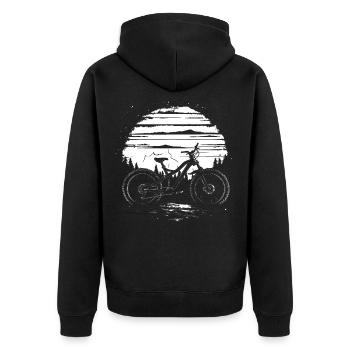 Vététistes - Veste à capuche bio Premium Unisexe - noir - Dos - Nico (187cm)