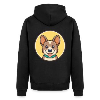 Ca Rater Mallorqui Hunderasse Karikatur Kawaii - Unisex Premium Bio Zip Hoodie - Schwarz - Hinten - Nico (187cm)