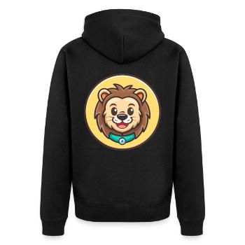 Carea Leones Hunderasse Cartoon Kawaii Clipart Haustier - Unisex Premium Bio Zip Hoodie - Schwarz - Hinten - Nico (187cm)